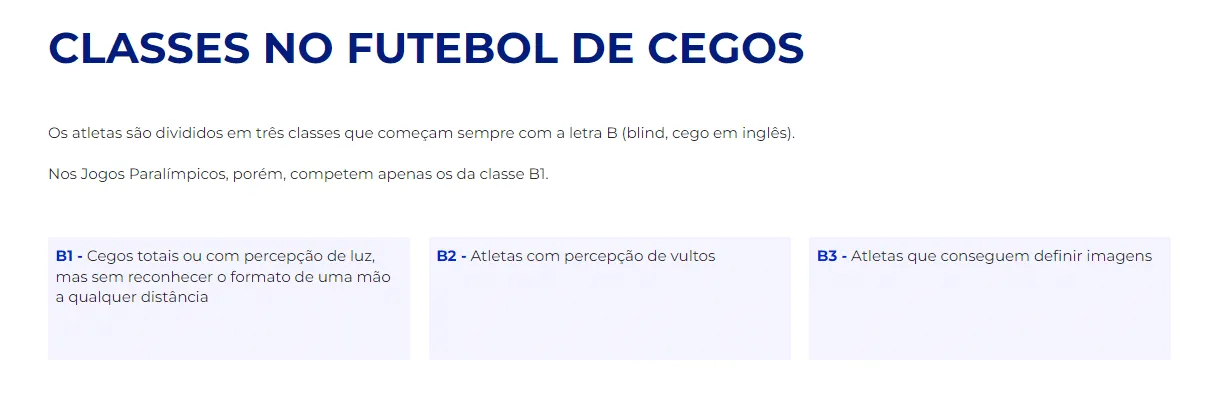 Futebol de cegos regras, jogadores e sele&ccedil;&atilde;o brasileira
