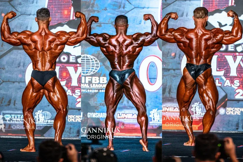 Ramon Dino x Ruff Diesel x Mike Sommerfeld - duplo biceps de costas