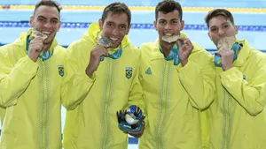 Brasil quebra recorde na natação do Pan 2023 e mira EUA