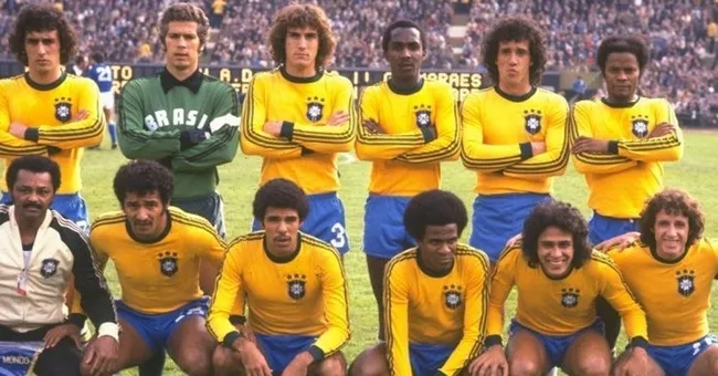 Camisa da Sele&ccedil;&atilde;o Brasileira em 1978