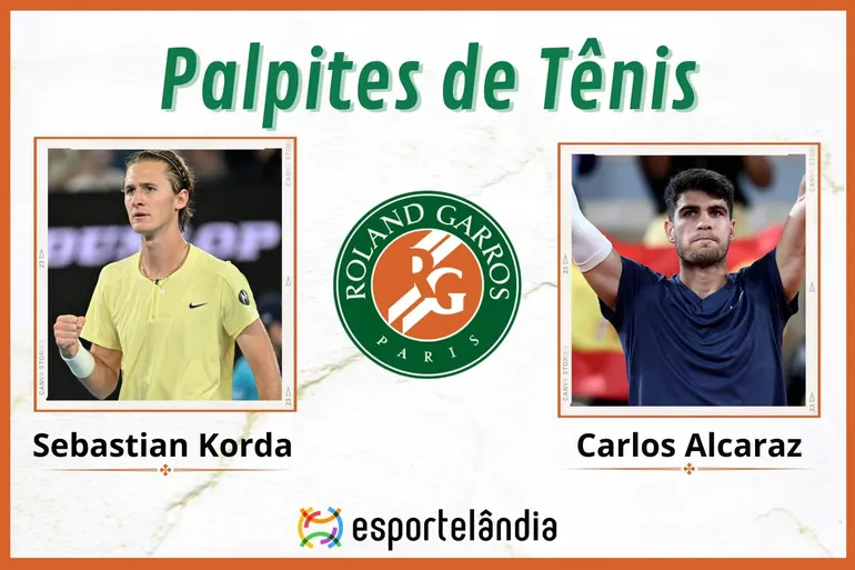 Palpites t&ecirc;nis: Sebastian Korda x Carlos Alcaraz &ndash; Hor&aacute;rio e onde assistir &ndash; Roland Garros &ndash; 31/05