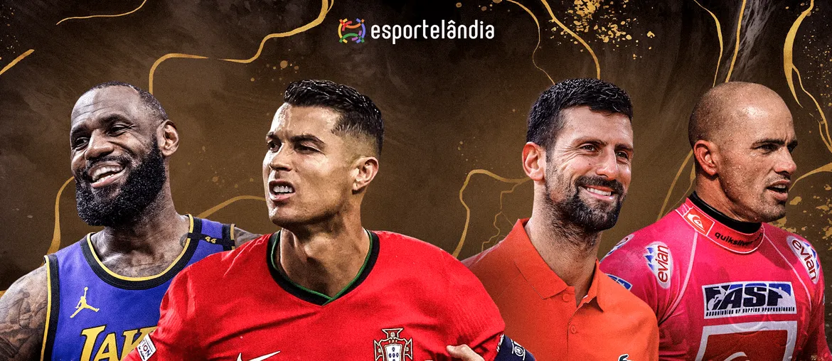 Cristiano Ronaldo, LeBron James, Djokovic ou Kelly Slater: especialistas respondem qual veterano performa melhor