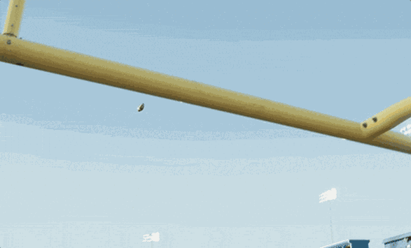 Kicking Field Goal GIF by Delaware Blue Hens