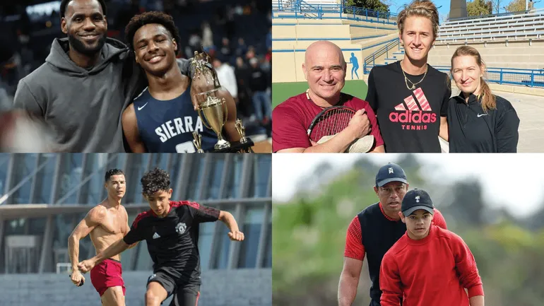 Sucessão? Filhos de Tiger Woods, CR7, Ronaldinho e cia se destacam no mundo esportivo