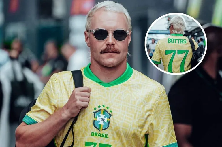 Valtteri Bottas veste camisa do Brasil e ganha comentários da Seleção Brasileira