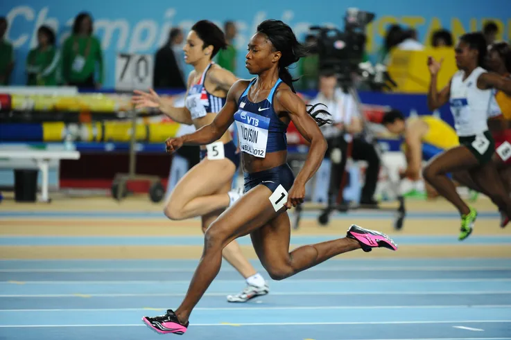 Tianna Madison durante o Campeonato Mundial de Atletismo em Istanbul - Icon Sport