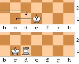 Roque longo, um dos principais movimentos do xadrez