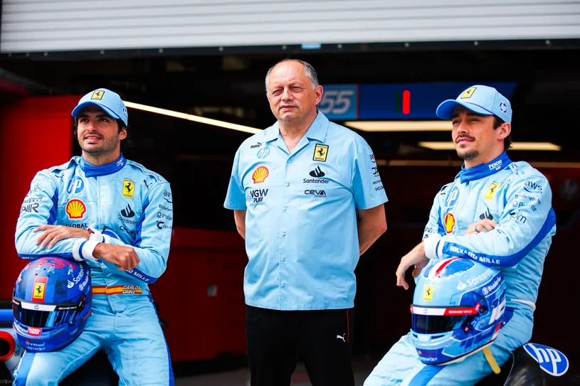 Frédéric Vasseur, Charles Leclerc e Carlos Sainz