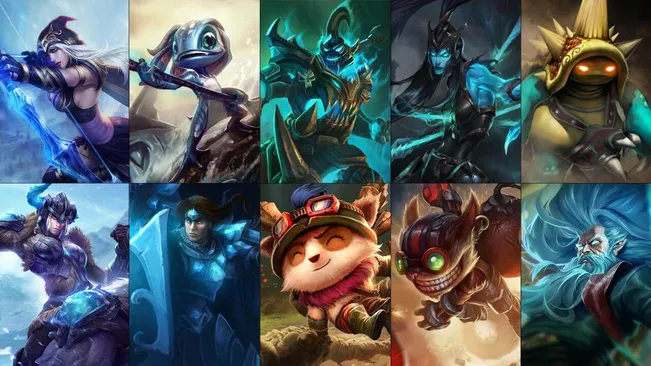 Todos os personagens do LOL