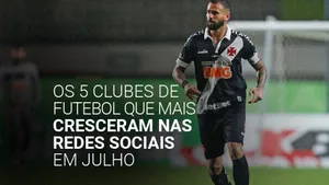 Os 5 clubes de futebol que mais cresceram nas redes sociais em julho