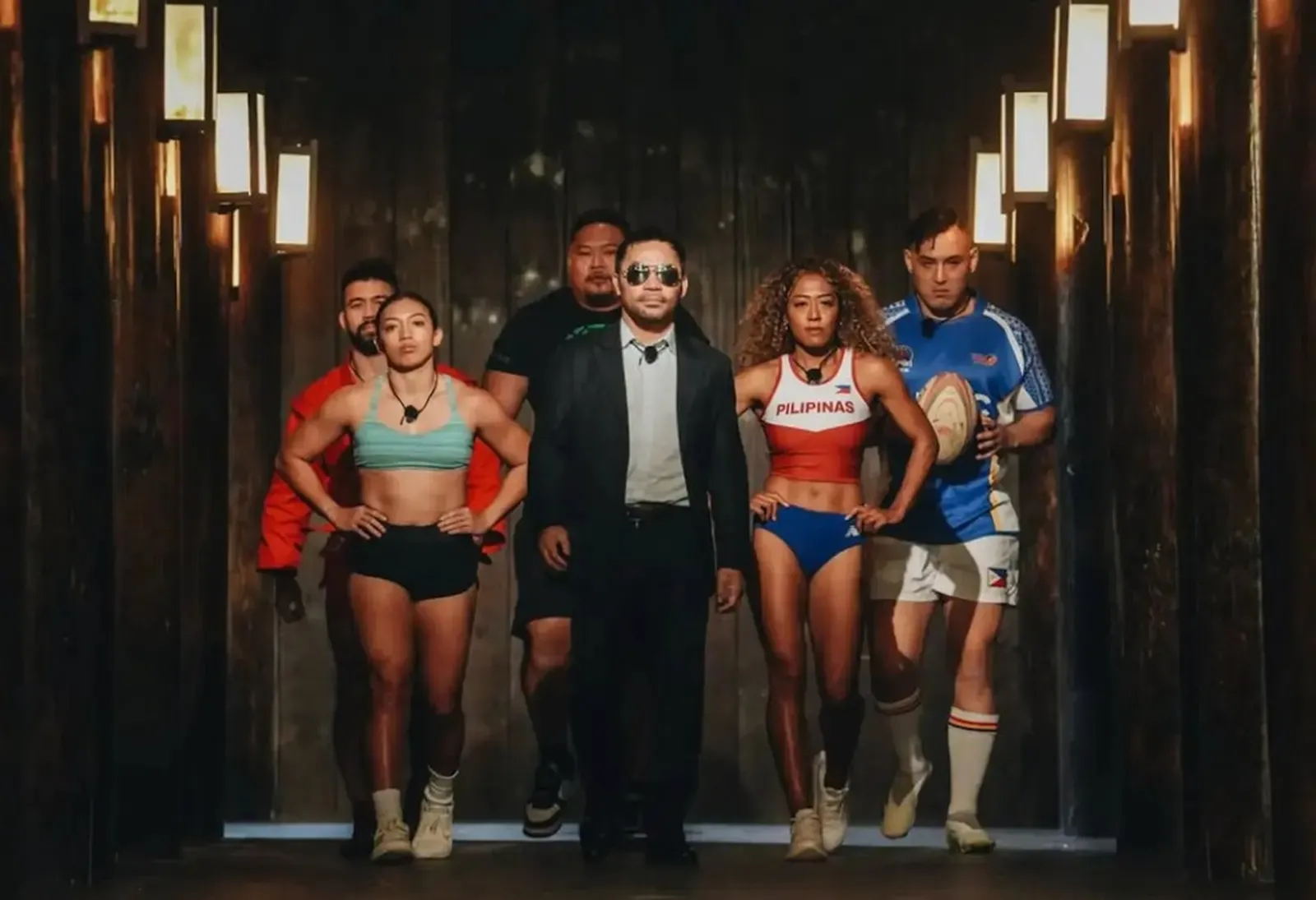 Manny Pacquiao é um ex-boxeador e também ex-senador que comanda a equipe das Filipinas — Foto: Divulgação/Netflix