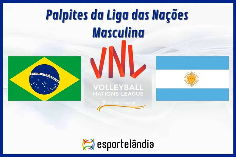 Palpites v&ocirc;lei: Brasil x Argentina &ndash; Hor&aacute;rio e onde assistir &ndash; Liga das Na&ccedil;&otilde;es &ndash; 23/05
