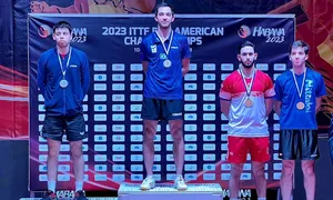 Hugo Calderano e Bruna Takahashi colocam o Brasil no pódio do Pan-Americano