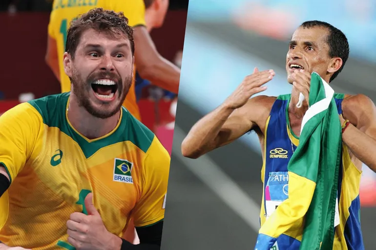 O inusitado encontro entre Vanderlei Cordeiro de Lima e Bruninho do vôlei