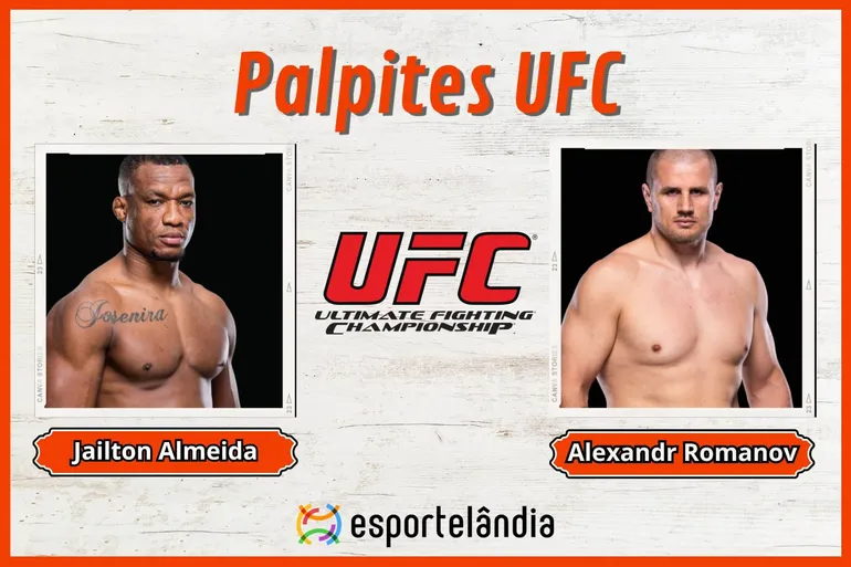 Palpites UFC: Jailton Almeida x Alexandr Romanov &ndash; Hor&aacute;rio e onde assistir &ndash; 01/06/2024