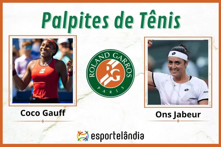 Palpites t&ecirc;nis: Coco Gauff x Ons Jabeur &ndash; 04/06 &ndash; Roland Garros