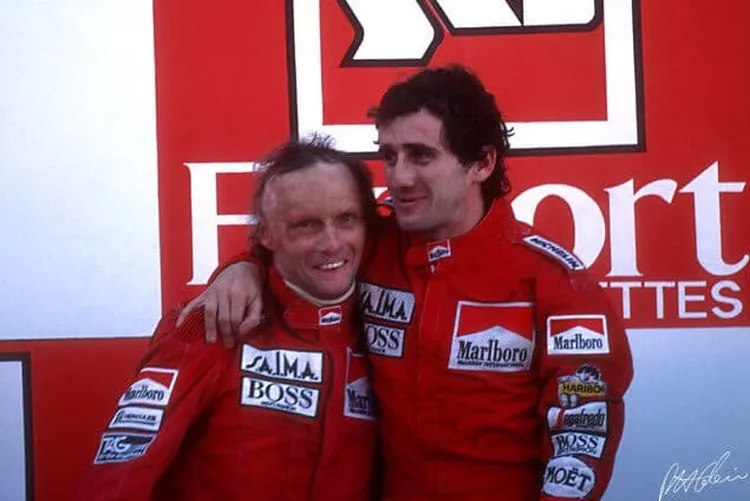 Niki Lauda e Alain Prost