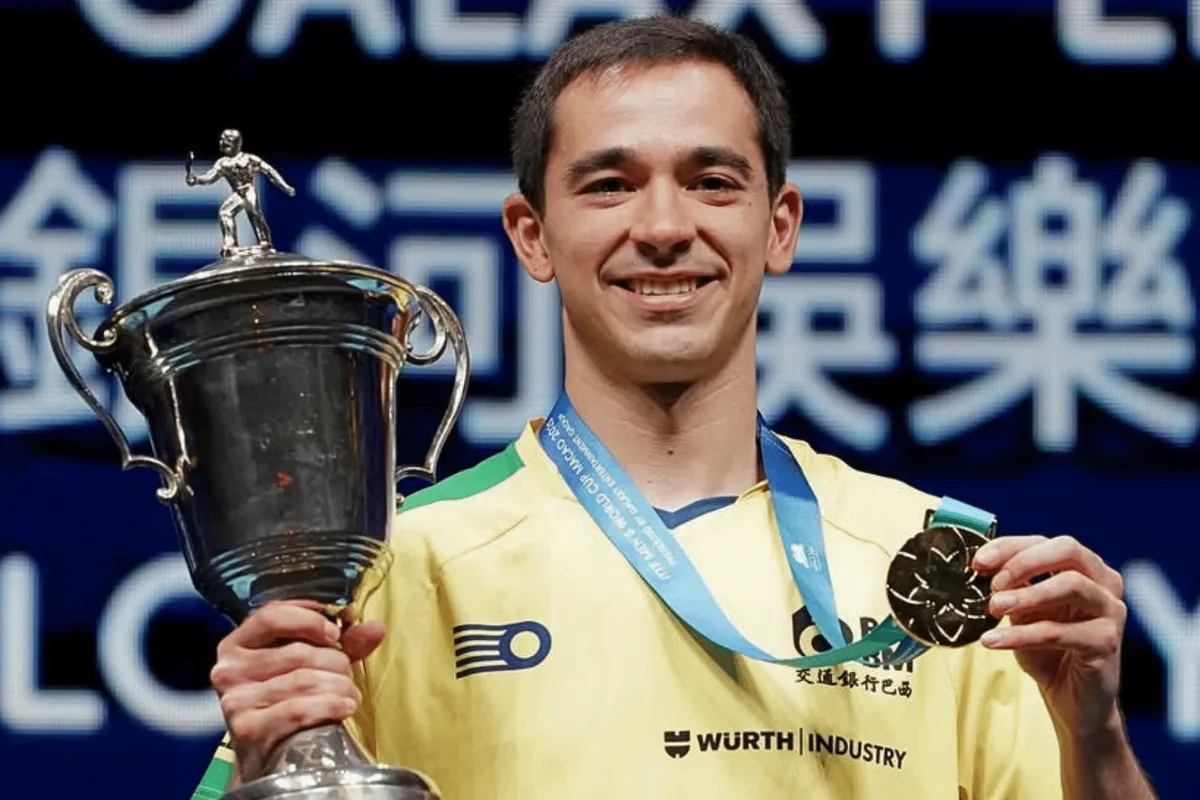 Hugo Calderano (2026): biografia e t&iacute;tulos do campe&atilde;o da Copa do Mundo de t&ecirc;nis de mesa