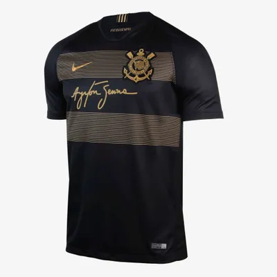 Camisa do Corinthians em homenagem a Ayrton Senna