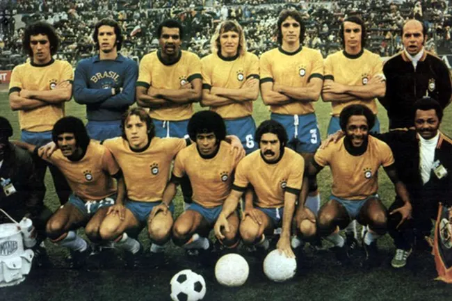 Camisa da Sele&ccedil;&atilde;o Brasileira em 1974