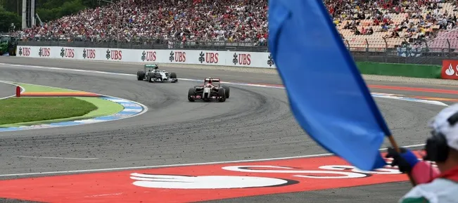 Bandeira azul da F&oacute;rmula 1