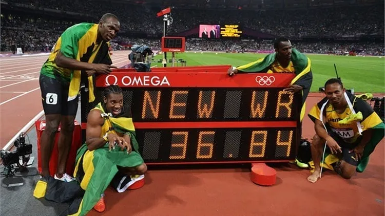 Jamaica recorde mundial 4x100 metros rasos