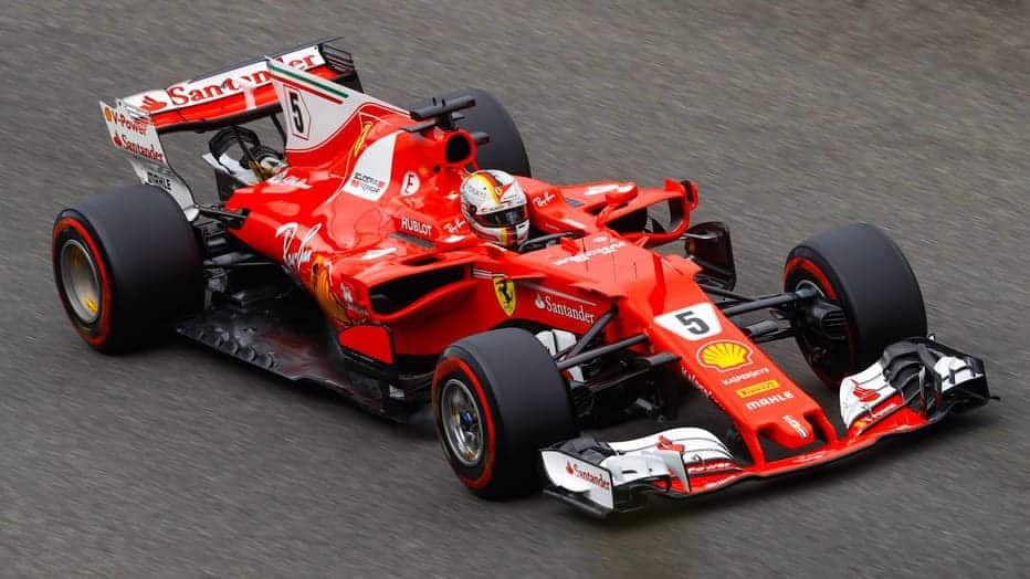 Carro de Sebastian Vettel, piloto da Ferrari na Fórmula 1