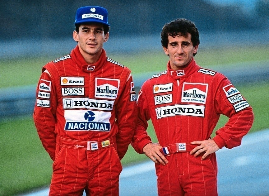 Ayrton Senna e Alain Prost na McLaren