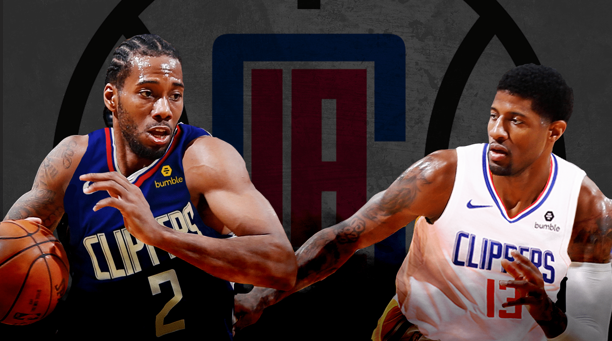 Kawhi Leonard e Paul George no Los Angeles Clippers