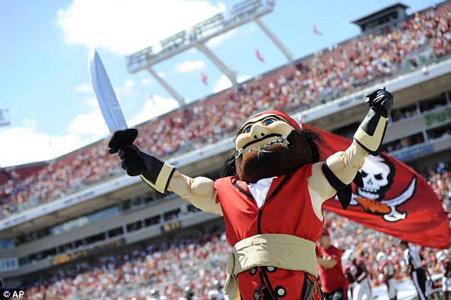 Captain Fear mascote do Tampa Bay Buccaneers