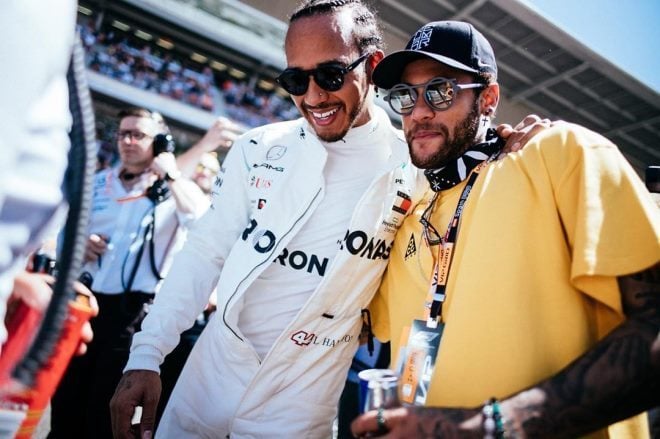 Lewis Hamilton e Neymar