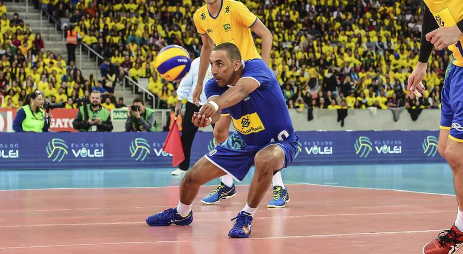 Serginho líbero da seleção brasileira de vôlei