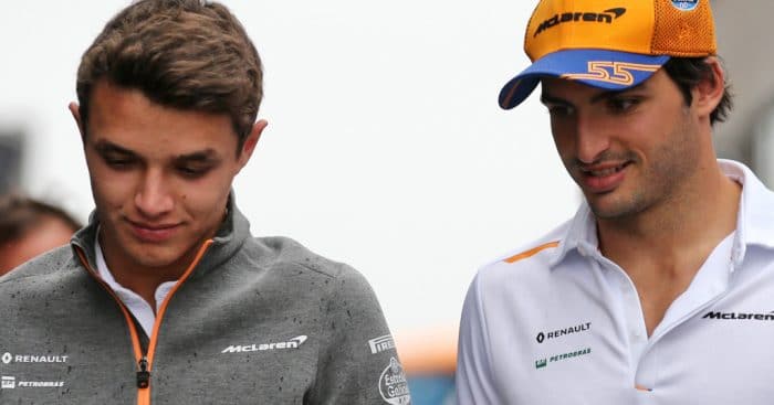 Landro Norris e Carlos Sainz na McLaren