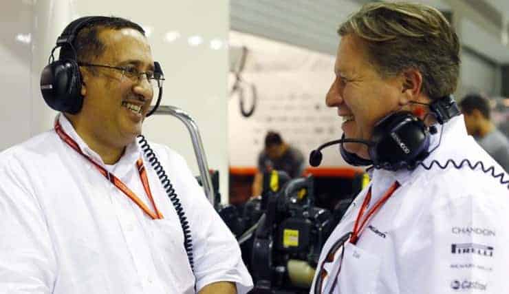 Sheikh Mohammed Bin Essa Al-Khalifa e Zak Brown da McLaren