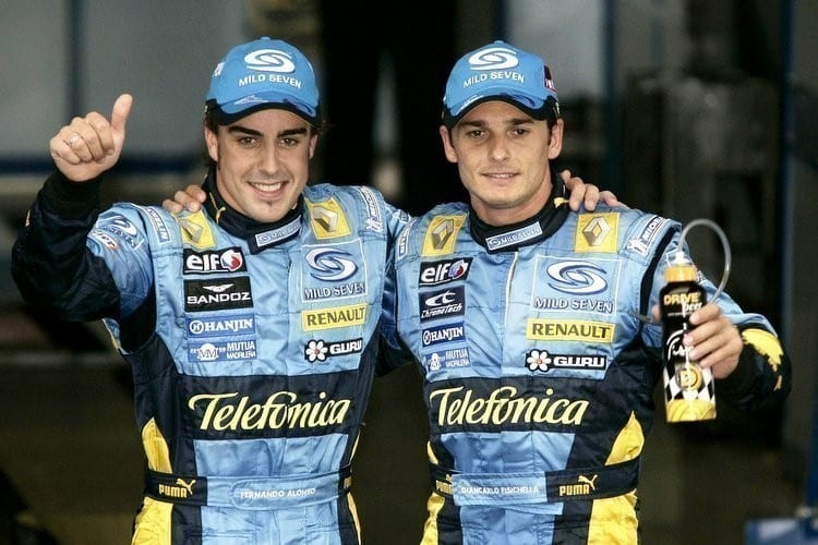 Fernando Alonso e Giancarlo Fisichella na Renault