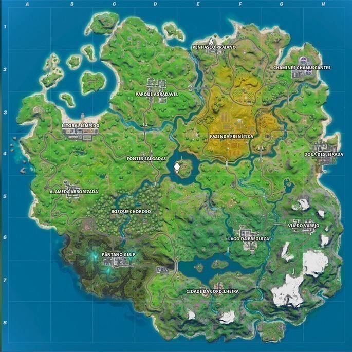 mapa do fortnite capitulo 2