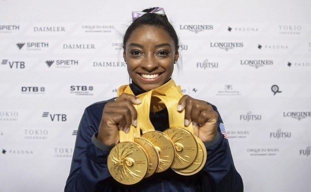 Medalhas de Simone Biles em Mundiais de Ginástica