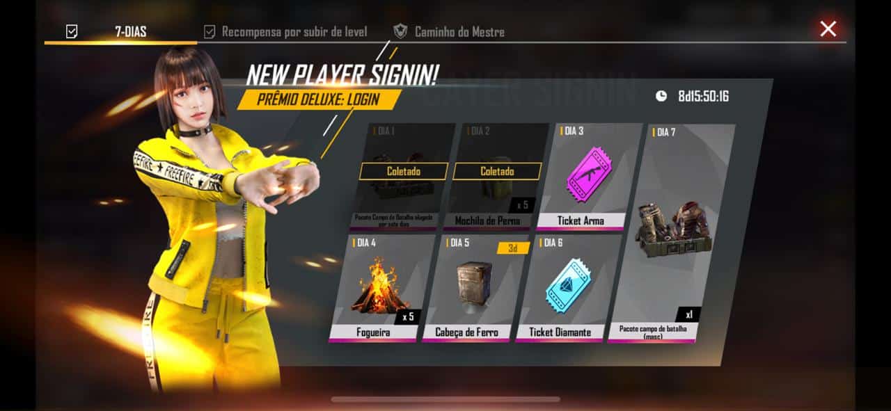 missões diamantes free fire