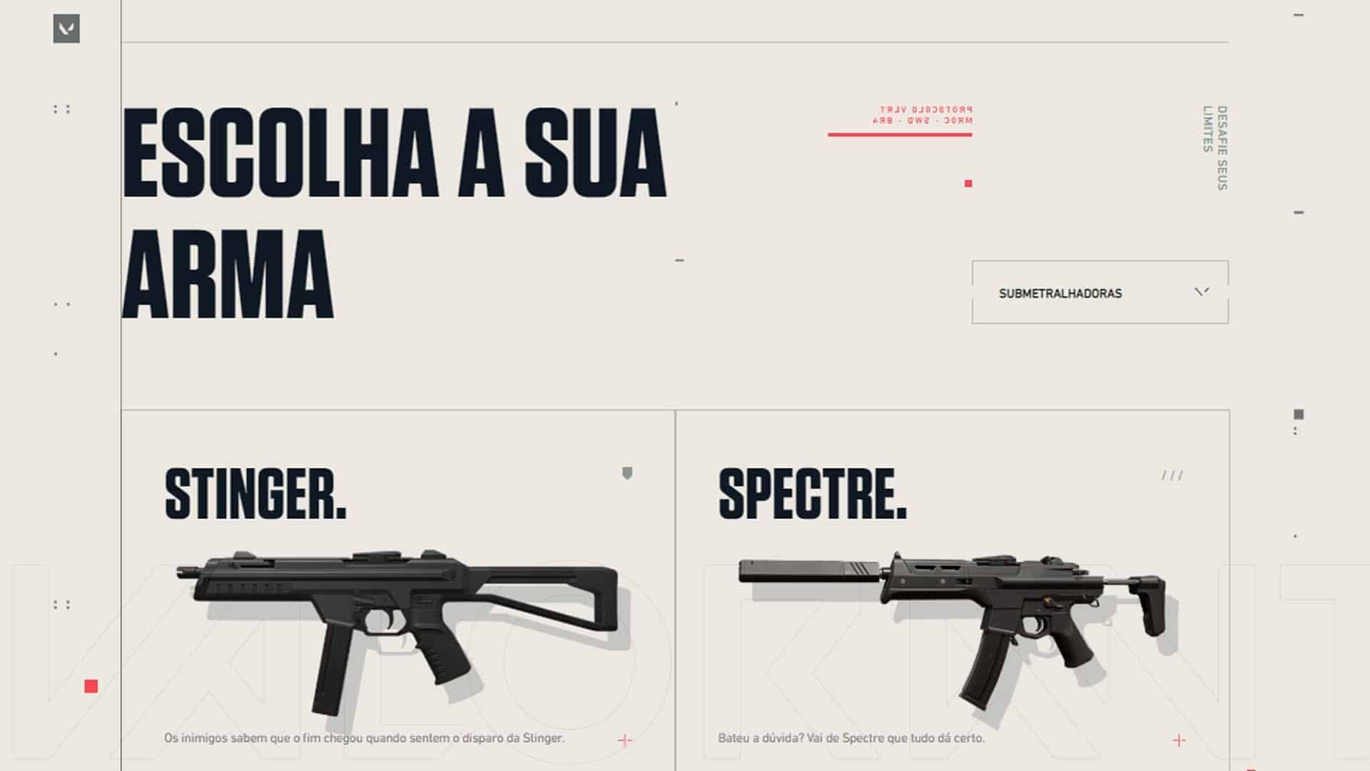 submetralhadoras do valorant