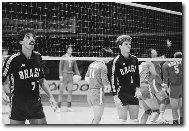 Foto de Bernardinho durante o Mundialito de 1982