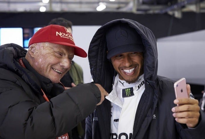 Lauda e Lewis Hamilton