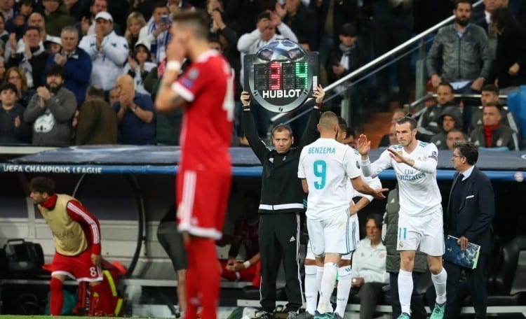 Foto de substituição em jogo do Real Madrid