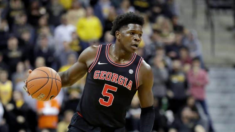 Anthony Edwards jogando na NCAA