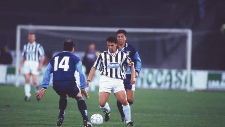 Roberto Baggio durante jogo da Juventus