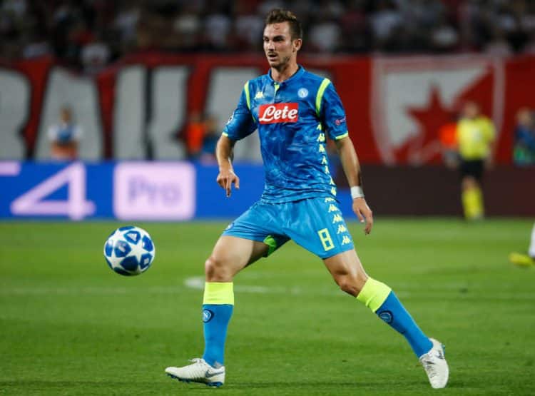 Fabian durante jogo do Napoli na Champions League