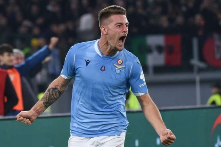 Milinkovic-Savic comemora gol pela Lazio