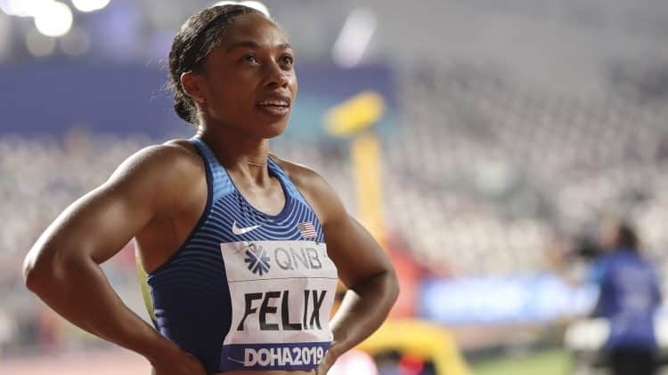 Allyson Felix no Mundial de Corrida
