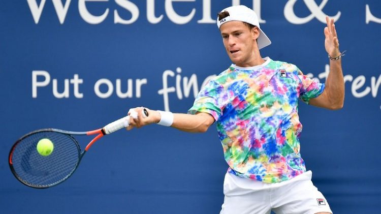 Diego Schwartzman durante o Aberto de Cincinnati