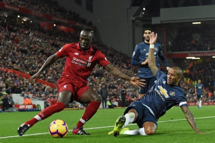 Imagem de jogo entre liverpool e manchester united