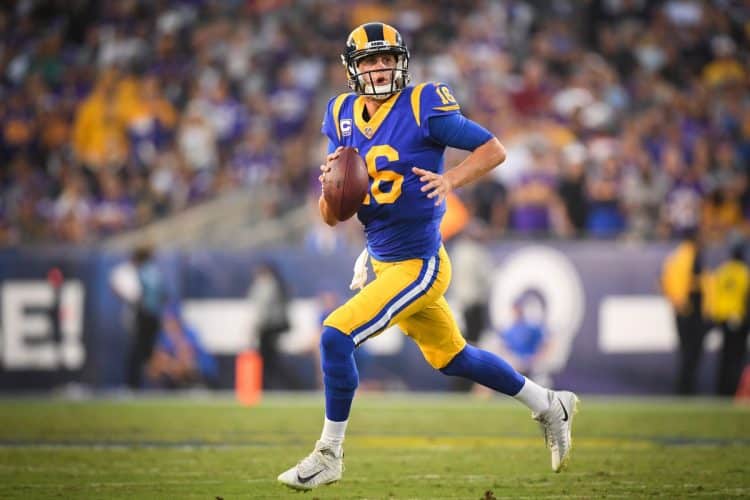 Imagem de Jared Goff em atuação pelo Rams